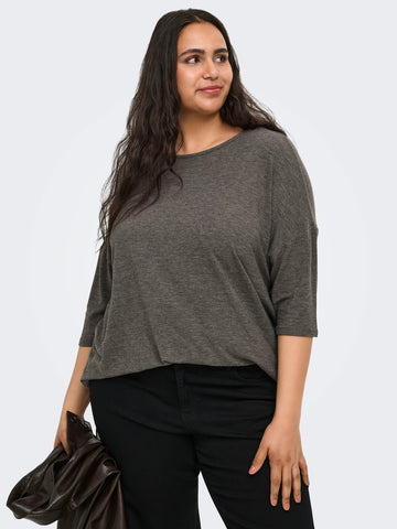 CarLamour - Bluse - Coffee Bean Melange - NOOS
