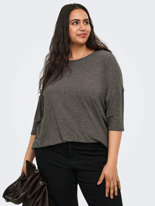 CarLamour - Bluse - Coffee Bean Melange - NOOS