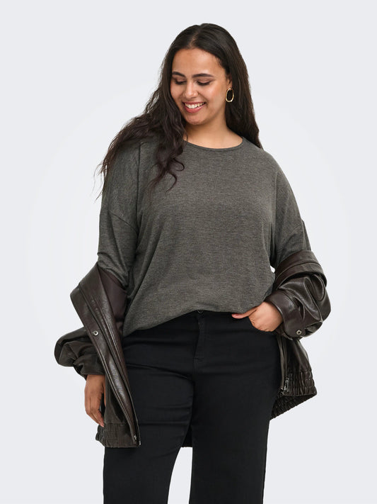 CarLamour - Bluse - Coffee Bean Melange - NOOS