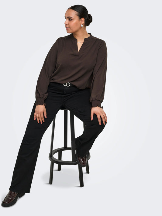 Armetta l/s v-neck vevd topp
