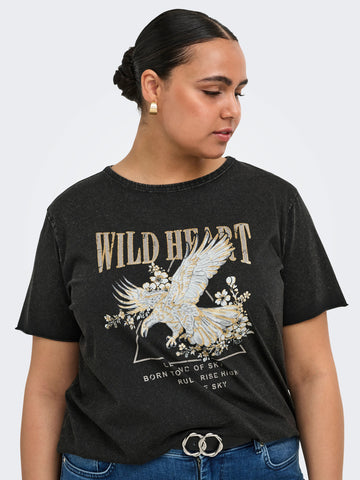 CarLucy - T-shirt med Print - NOOS