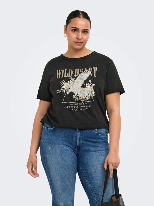 CarLucy - T-shirt med Print - NOOS