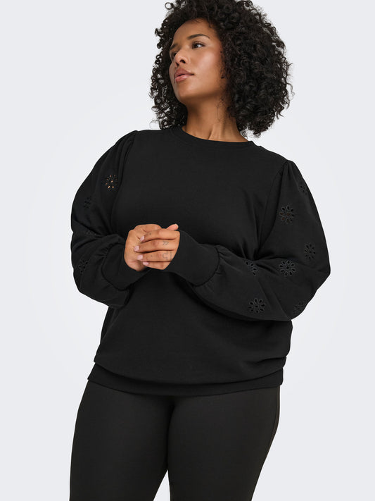 CarFemme - Sweatshirt med Broderi - NOOS