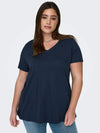 CARBONNIE -T-shirt med A-form- NOOS