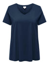 CARBONNIE -T-shirt med A-form- NOOS