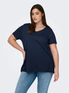 CARBONNIE -T-shirt med A-form- NOOS