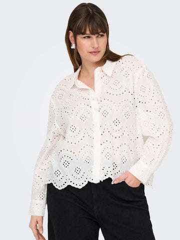 CarValais - Broderie anglaise skjorte
