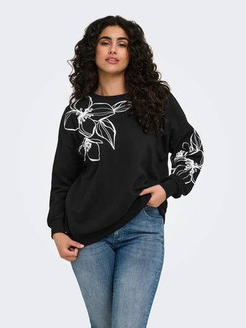 CarRodessa - Sweatshirt med Blomsterprint
