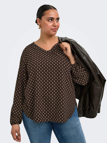 CarVica - Bluse med V-hals - NOOS