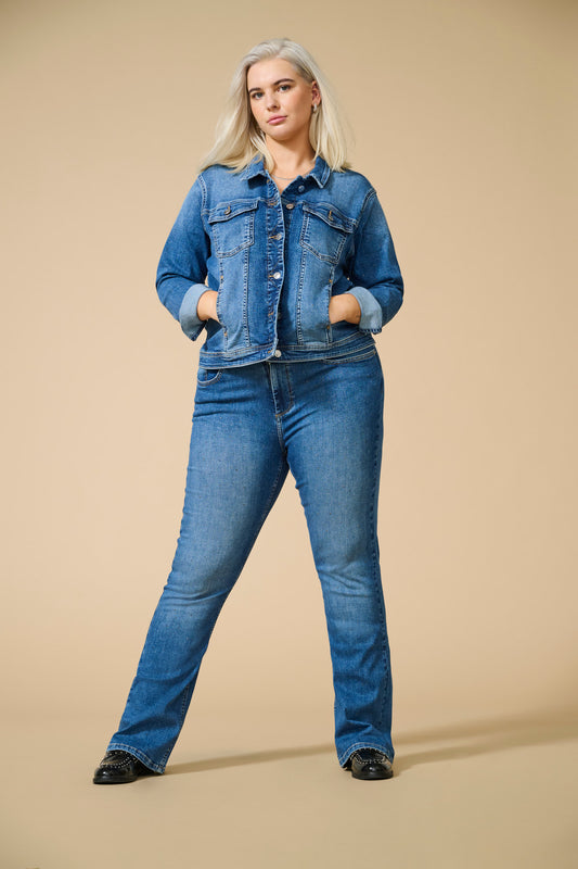 CarWilly - Rhinestone  Denim Jakke