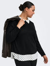 CarAlba - Ls Mix Top - Black Polka Dot