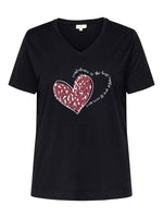 CarNicky - Kortærmet V-Hals T-shirt med Print
