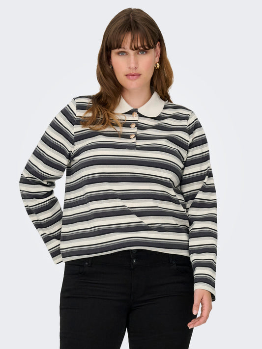 Arglobe langermet polo o-hals bluse Junior