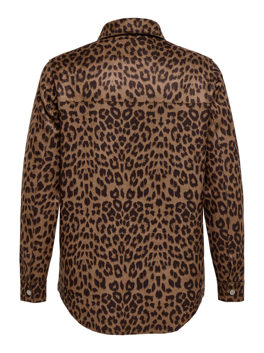 CarTiki - Fake ruskind Leopard Jakke / Skjorte