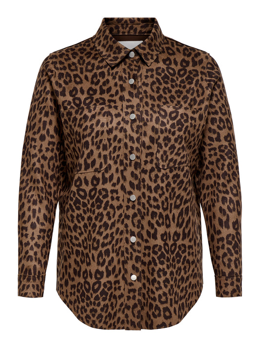 CarTiki - Fake ruskind Leopard Jakke / Skjorte
