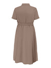 CarAris - Midi Skjortekjole - Taupe Grey