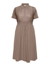 CarAris - Midi Skjortekjole - Taupe Grey