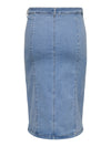 CarEnya - Midi Denim Nederdel