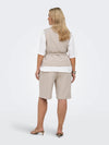 CarMia - Vest Med Bælte - Beige