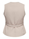 CarMia - Vest Med Bælte - Beige
