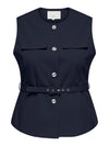 CarMia - Vest Med Bælte - Navy