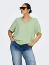 CarMetta - V-hals Blondetop