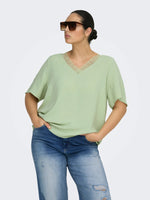 CarMetta - V-hals Blondetop