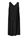 CarJoanna - S/l V-Neck Calf Dress Vævet