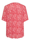 CarViwi - V-Hals Bluse AOP