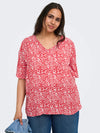 CarViwi - V-Hals Bluse AOP