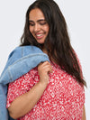CarViwi - V-Hals Bluse AOP
