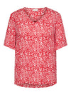 CarViwi - V-Hals Bluse AOP