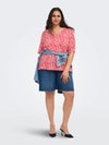 CarViwi - V-Hals Bluse AOP