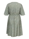 CarFlou - V-Neck Blomstret Kjole