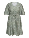 CarFlou - V-Neck Blomstret Kjole