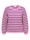 CarMonique - Stribet Pullover - Cyclamen Mel/Fig