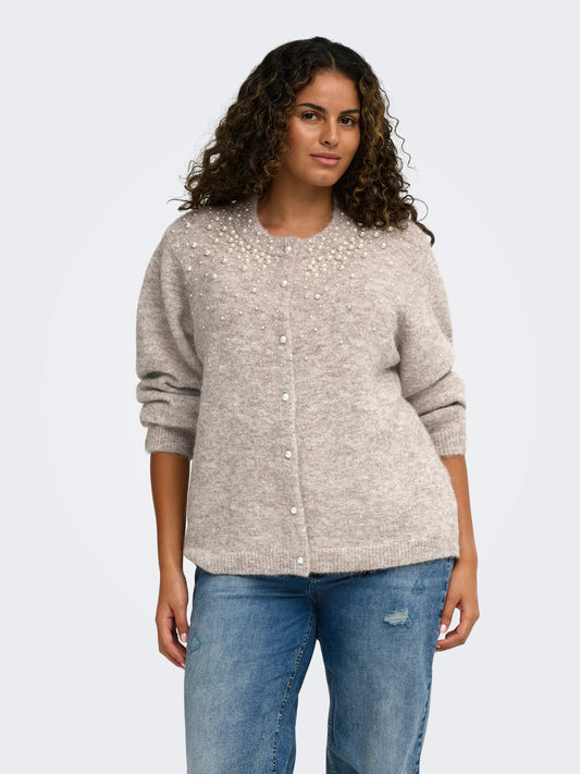 CarMiggie - Cardigan med Perledetaljer