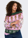 Carxmas ho - strikkegenser med rund hals