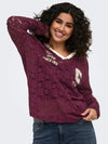 CarKia - V-Hals Blonde Bluse