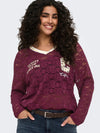 CarKia - V-Hals Blonde Bluse