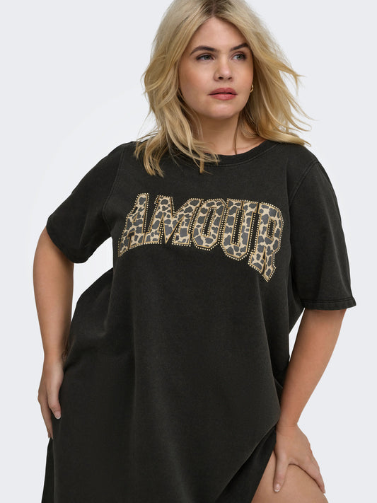 CarLinett - T-shirt Kjole med Print