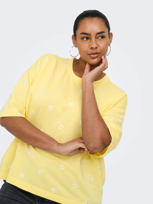 CarLuna - Sweatshirt med 3/4 Ærmer