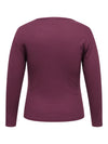 CARVAL - Langermet ribbestrikket bluse - NOOS ok