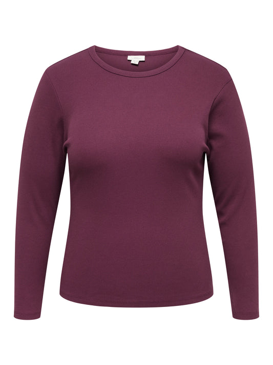 CARVAL - Langærmet Rib Bluse - NOOS
