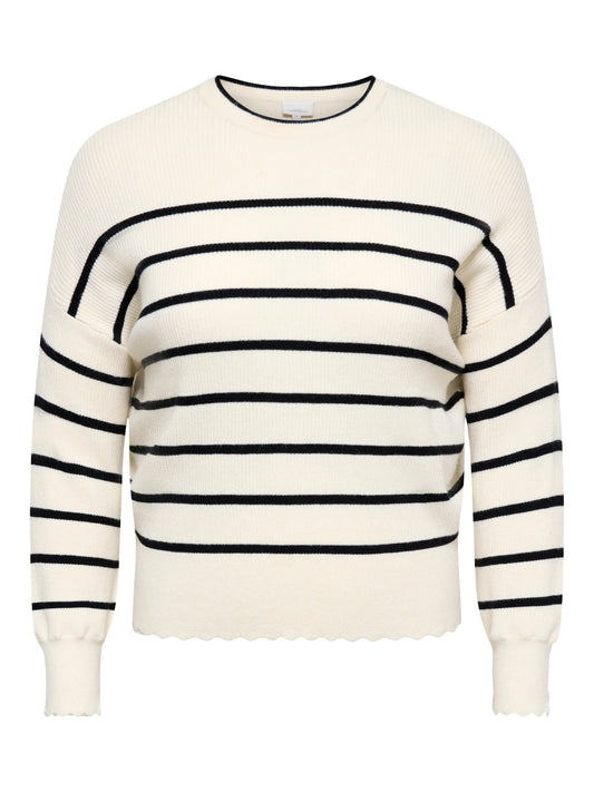 CARIBI LS LONG HIGLOW O-NECK KNT