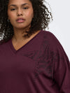 Caralba - V-hals bluse