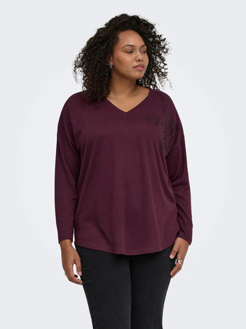Caralba - V-hals bluse