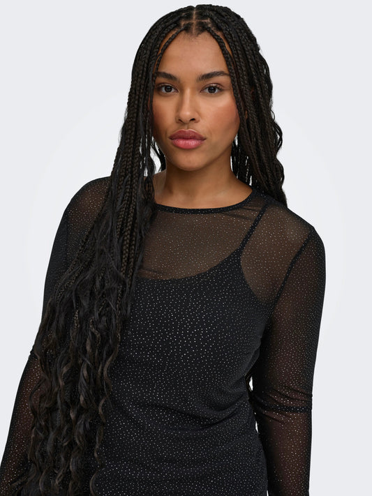 CarOpus - Mesh Glitter Top
