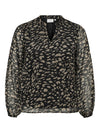 CarAsta - V-hals Bluse AOP