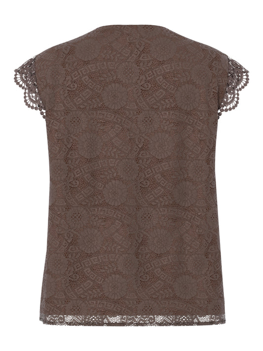 PcOlline - Blonde Top Med V-Hals